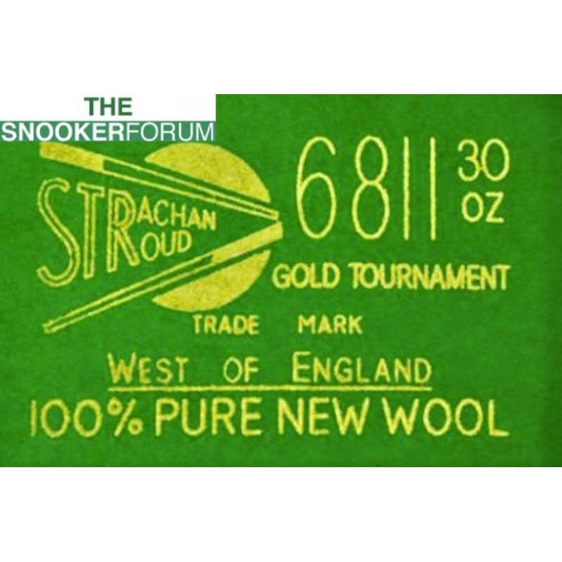 Strachan 6811 10x5ft 30oz gold tournament snooker cloth