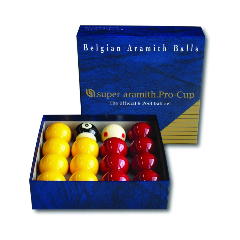 Aramith LEAGUE Edition RED & BLUE Pool Balls PRO CUP Spotted Cue Ball 